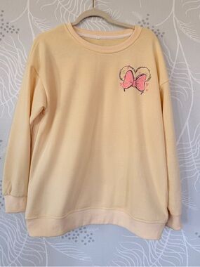 Disney Magic Kingdom Butter Yellow Sweatshirt Large
